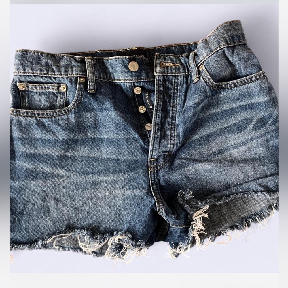 Lucky Brand Blue Jean Shorts with Frayed Hem